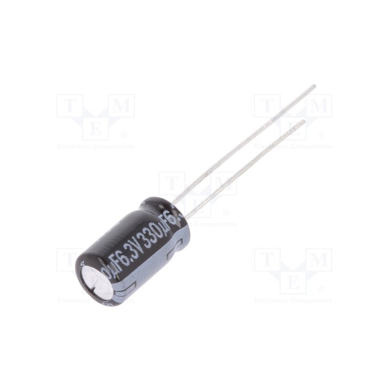 10 pcs x PANASONIC - EEUFR0J331 - Capacitor: electrolytic, low ESR, THT, 330uF, 6.3VDC, Ø6.3x11.2mm