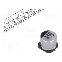 5 pcs x PANASONIC - EEEFT1A221AP - Capacitor: electrolytic, low ESR, SMD, 220uF, 10VDC, Ø6.3x5.8mm