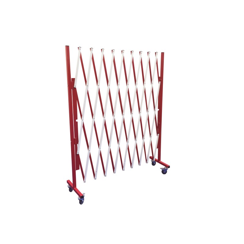 1 pcs - RS PRO Red & White Steel Extendable Barrier