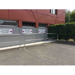 1 pcs - RS PRO Grey Galvanised Steel Protection Barrier