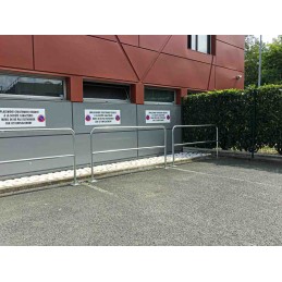 1 pcs - RS PRO Grey Galvanised Steel Protection Barrier