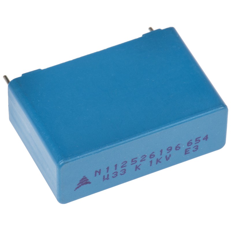 10 pcs - EPCOS B32653 Polypropylene Film Capacitor, 1 kV dc, 250 V ac, ±10%, 330nF, Through Hole