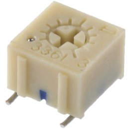 10 pcs - 1kΩ, SMD Trimmer Potentiometer 0.5W Top Adjust Bourns, 3361