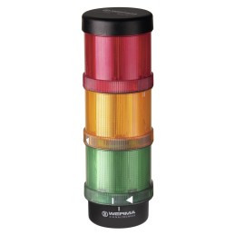 1 pcs - Werma KombiSIGN 72 Series Red/Green/Yellow Signal Tower, 3 Lights, 5 V, Tube Mounted