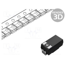 1 pcs x PANASONIC - 10TPB220M - Capacitor: tantalum-polymer, 220uF, 10VDC, TPB, SMD, ±20%, 2000h
