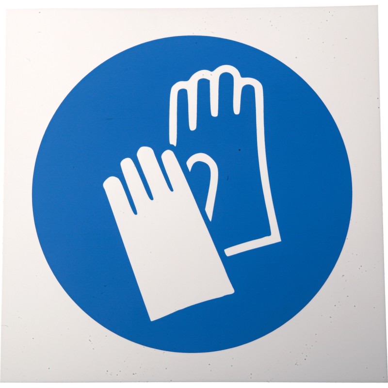 1 pcs - RS PRO Plastic Mandatory Hand Protection Sign With Pictogram Only Text