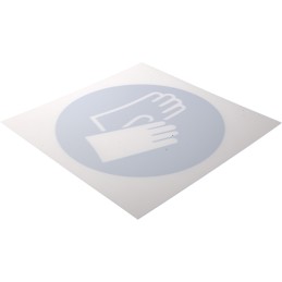 1 pcs - RS PRO Plastic Mandatory Hand Protection Sign With Pictogram Only Text