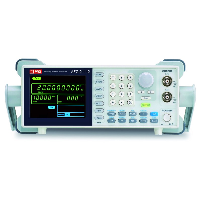 1 pcs - RS PRO AFG21112 Function Generator & Counter, 0.1Hz Min, 12MHz Max, FM Modulation, Variable Sweep