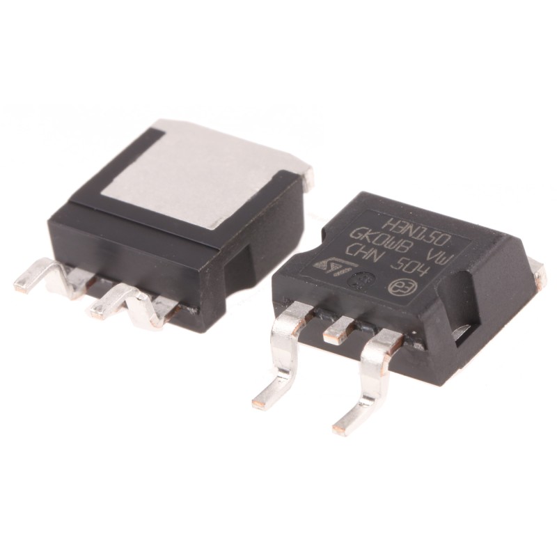 1000 pcs - N-Channel MOSFET, 2.5 A, 1500 V, 3-Pin H2PAK-2 STMicroelectronics STH3N150-2