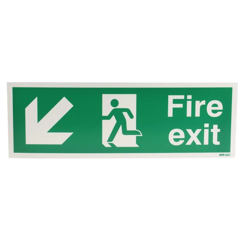 1 pcs - PET FIRE EXIT, Fire Exit, English, Exit Sign
