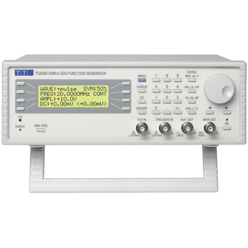 1 pcs - Aim-TTi TG 2000 Function Generator, 1mHz Min, 20MHz Max, FM Modulation, Variable Sweep
