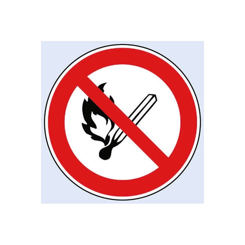 1 pcs - PVC No Open Fire Prohibition Sign, None