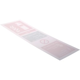 1 pcs - Plastic Fire Safety Sign, Materials extinguisher can be used on With English Text