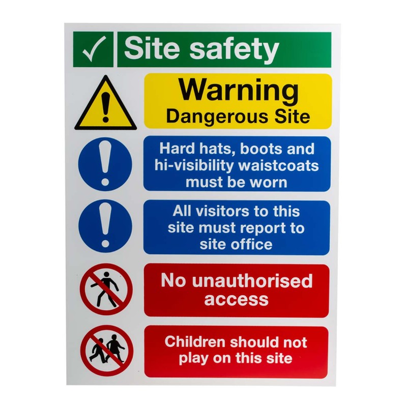 1 pcs - Safety Poster, PP, English, 400 mm, 300mm