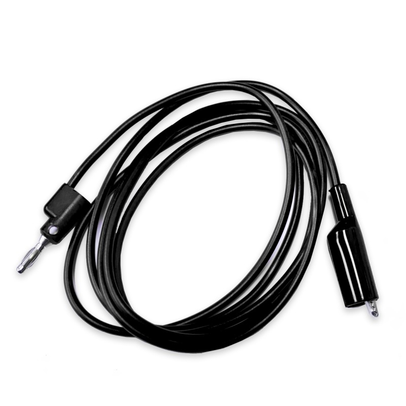 1 pcs - Mueller Electric Test Leads, 10A, 1kV, Black, 60in Lead Length