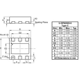 25 pcs - DiodesZetex AP7387-50FDC-7, 1, Voltage Regulator 150mA, 5 V, U-DFN2020-6