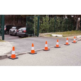 1 pcs - RS PRO Weighted Orange, White 450 mm PVC Traffic Cone