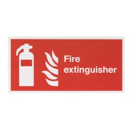 1 pcs - Vinyl Fire Safety Sign, Fire extinguisher With English Text Self-Adhesive