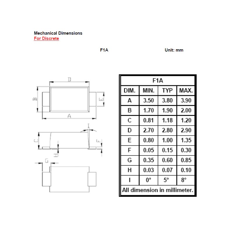 10000 pcs - Diodes Inc 400V Rectifier & Schottky Diode, DO-219AA FES1GE