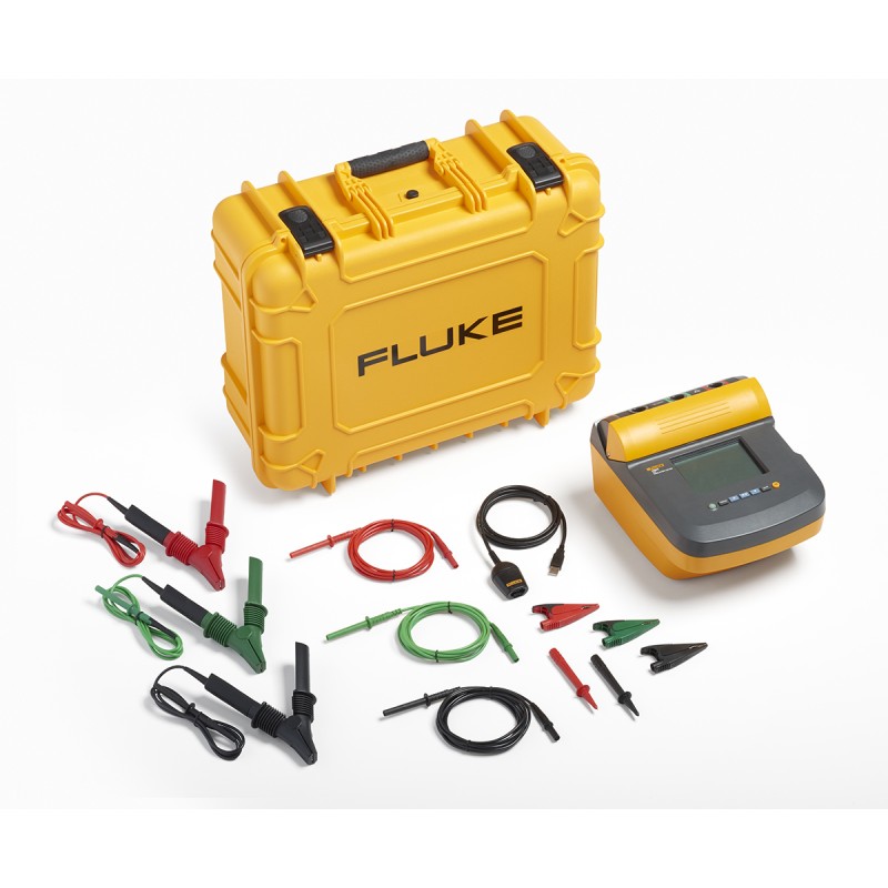 1 pcs - Fluke 1550C FC Kit Insulation Tester, 250V Min, 5000V Max, 1TΩ Max, CAT III 1000V