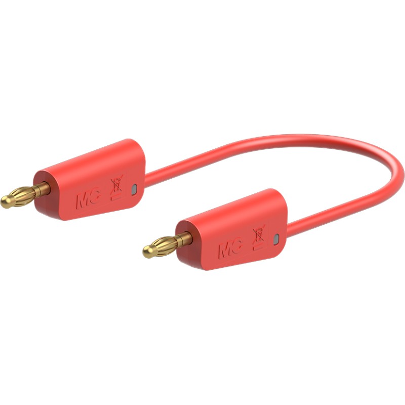 1 pcs - Staubli Test lead, 19A, 30V ac, Red, 1m Lead Length