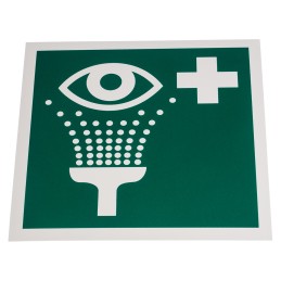 1 pcs - RS PRO Plastic Green/White Eyewash Station Sign, H200 mm W200mm
