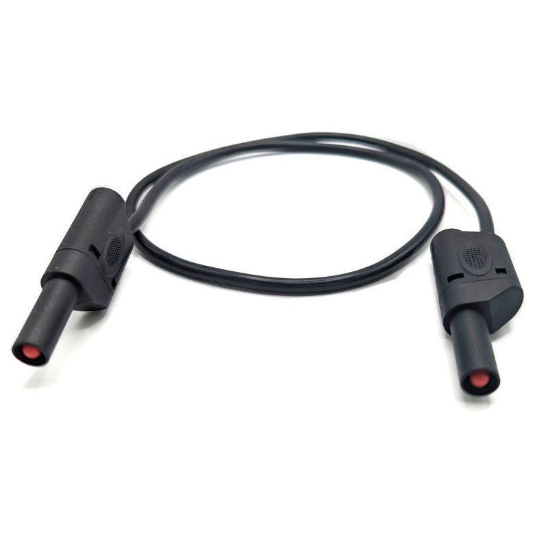 1 pcs - Mueller Electric Test Leads, 32A, 600(CATIII) V, 1000(CATII) V, Black, 0.5m Lead Length