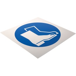 1 pcs - RS PRO Plastic Mandatory Foot Protection Sign With Pictogram Only Text
