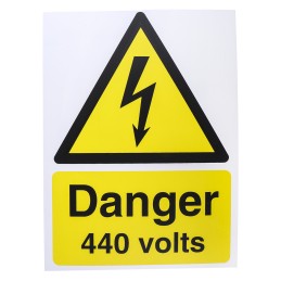 1 pcs - RS PRO Electrical Hazard Warning Sign (English, French)