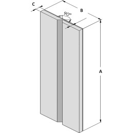 1 pcs - RS PRO Black, Yellow Impact Protector 400mm x 150mm