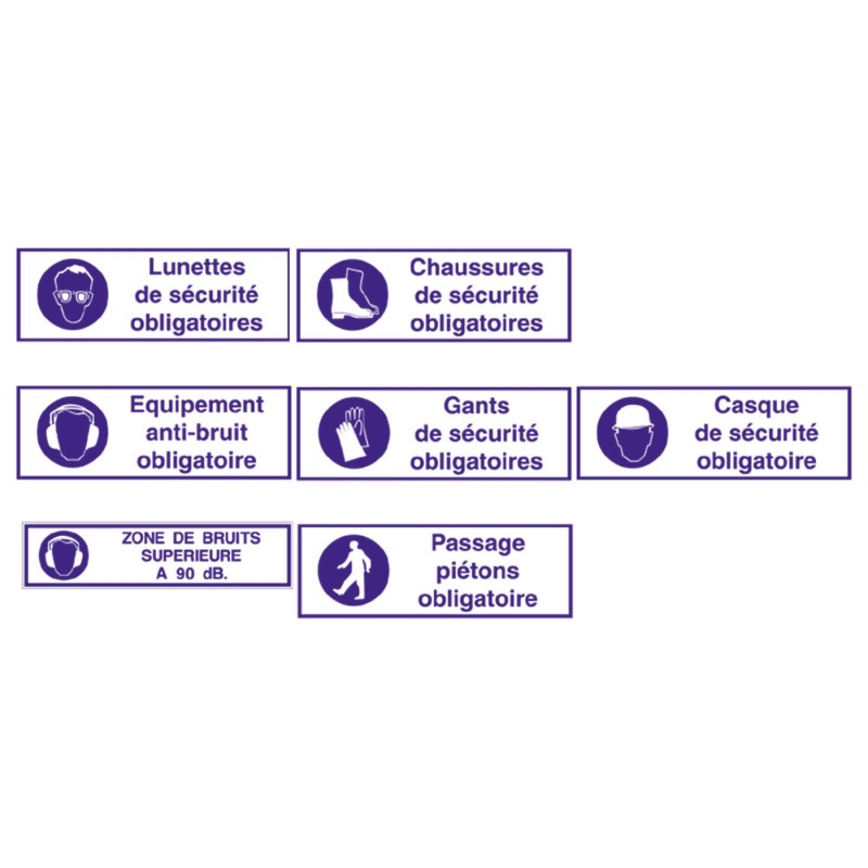 1 pcs - Brady PET Mandatory Foot Protection Sign With French Text