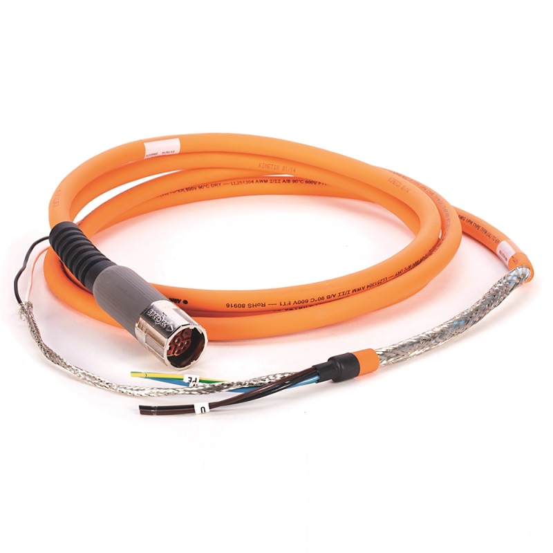 1 pcs - Rockwell Automation Power Cable, 303.53mm, Orange Polyvinyl Chloride PVC Sheath, Power, 60 V
