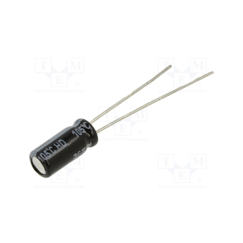10 pcs x PANASONIC - EEUHD1E470 - Capacitor: electrolytic, THT, 47uF, 25VDC, Ø5x11mm, Pitch: 2mm, ±20%