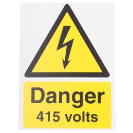 1 pcs - RS PRO Electrical Hazard Warning Sign (English)
