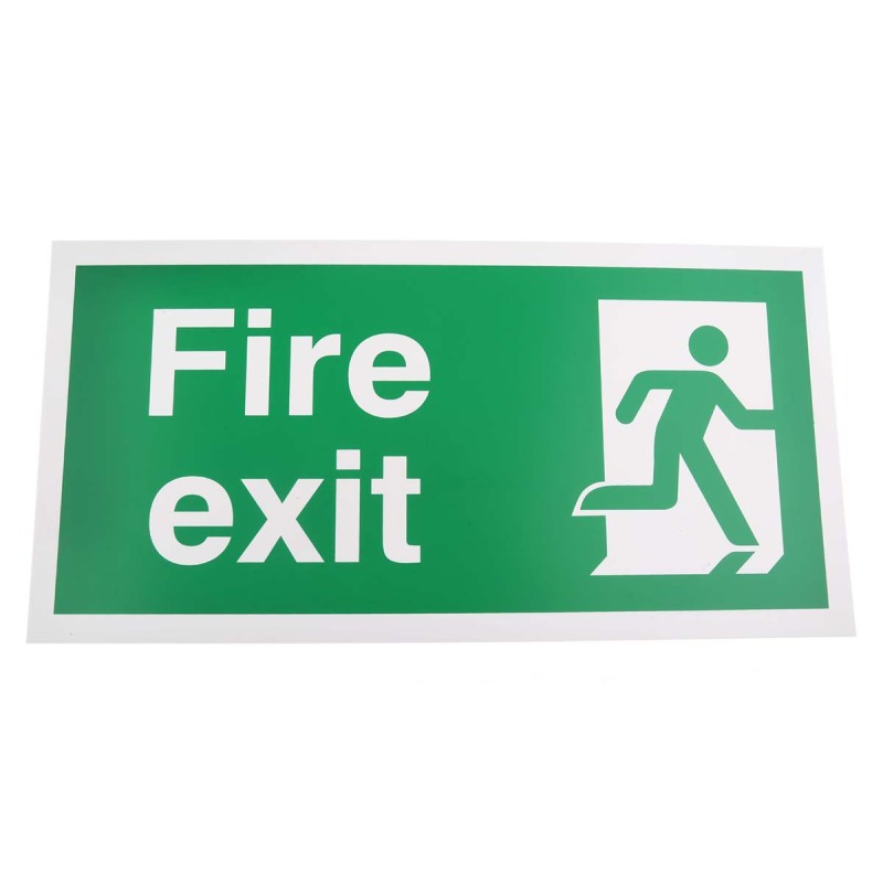 1 pcs - Plastic FIRE EXIT, Fire Exit, English, Exit Sign