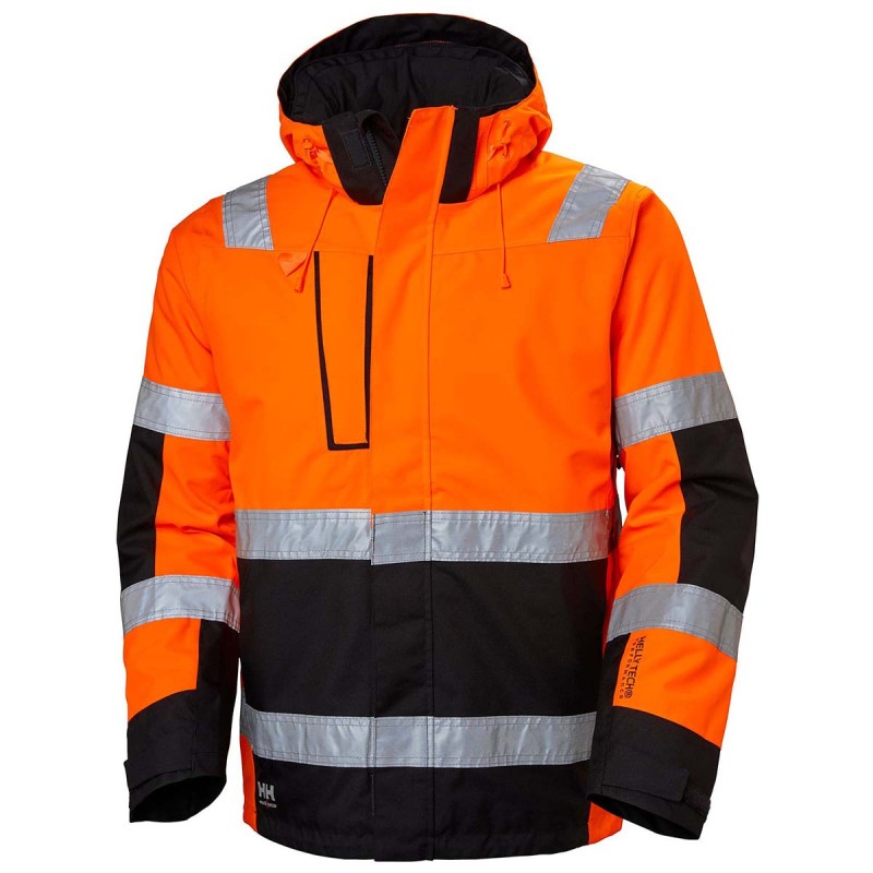 1 pcs - Helly Hansen Orange Unisex Hi Vis Winter Jacket, XL