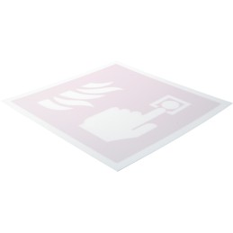 1 pcs - Plastic Fire Safety Sign, With Pictogram Only Text