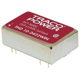 5 pcs - TRACOPOWER THD 10WIN DC-DC Converter, ±15V dc/ ±333mA Output, 9 - 36 V dc Input, 10W, Through Hole, +85°C Max