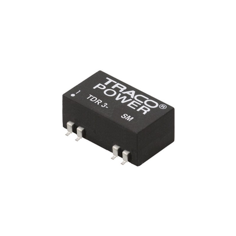 5 pcs - TRACOPOWER TDR 3SM DC-DC Converter, ±15V dc/ ±100mA Output, 9 - 18 V dc Input, 3W, Surface Mount, +85°C Max Temp