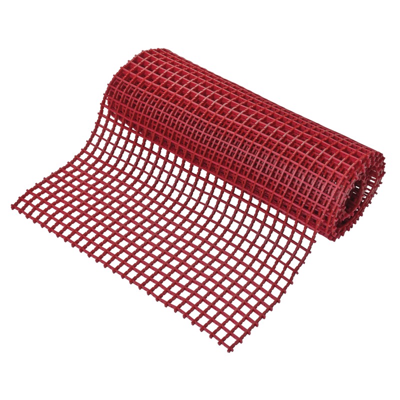 1 pcs - Coba Europe Red Anti-Slip PVC Mat, Holes Finish 5m x 0.6m x 12mm