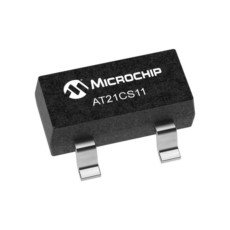 25 pcs - Microchip AT21CS11-STU10-T, 1kbit Serial EEPROM Memory 3-Pin SOT-23-3 I2C, Serial-1 Wire