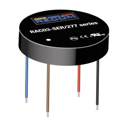 5 pcs - Recom Switching Power Supply, RAC03-05SER/277, 5V dc, 600mA, 3W, 1 Output, 120 - 430 V dc, 85 - 305 V ac