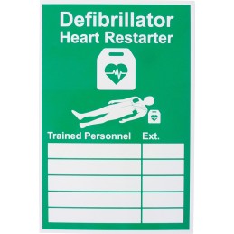 1 pcs - RS PRO Rigid Plastic AED Sign, H200 mm W300mm