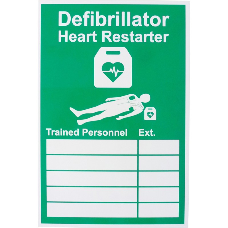 1 pcs - RS PRO Rigid Plastic AED Sign, H200 mm W300mm