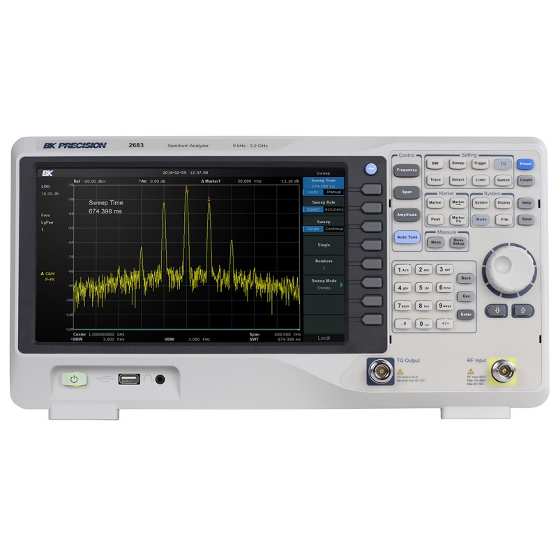 1 pcs - BK Precision BK2683 Spectrum Analyser, 9 KHz - 3.2 GHz
