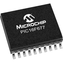1600 pcs - Microchip PIC16F677T-I/SO PIC Microcontroller MCU, PIC16, 20-Pin SOIC