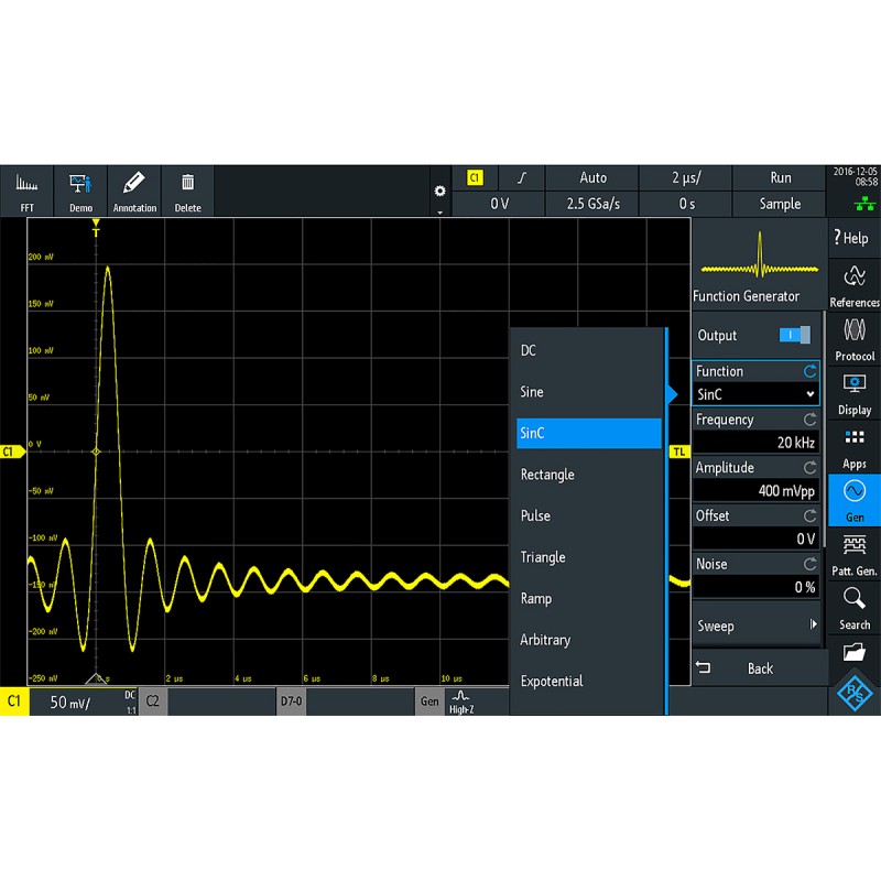 1 pcs - Rohde & Schwarz Arbitrary Waveform Generator Oscilloscope Software for Use with RTB2000 Digital Oscilloscope