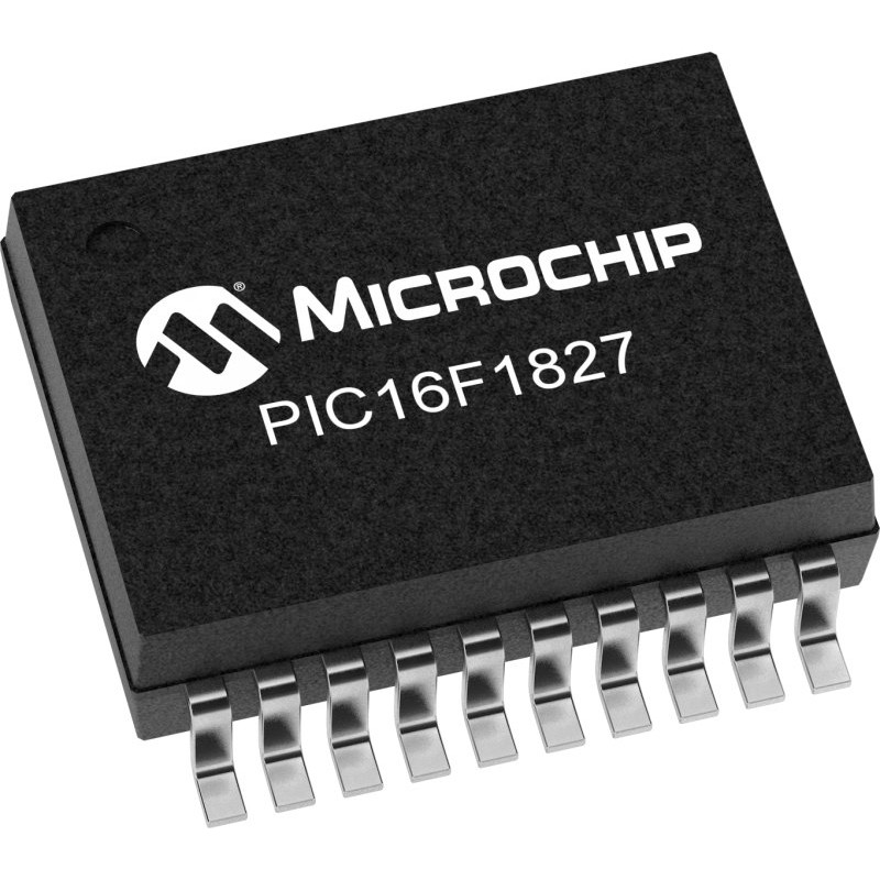 1600 pcs - Microchip PIC16LF1827T-I/SS PIC Microcontroller MCU, PIC16, 20-Pin SSOP