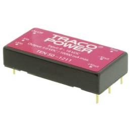 5 pcs - TRACOPOWER TEN 50 DC-DC Converter, 12V dc/ 4.17A Output, 36 - 75 V dc Input, 50W, Through Hole, +85°C Max Temp