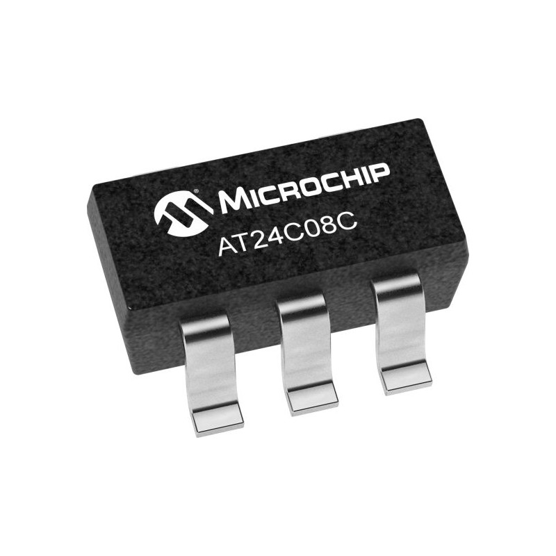 25 pcs - Microchip AT24C08C-STUM-T, 8kbit Serial EEPROM Memory, 450ns 5-Pin SOT-23-5 Serial-2 Wire, Serial-I2C